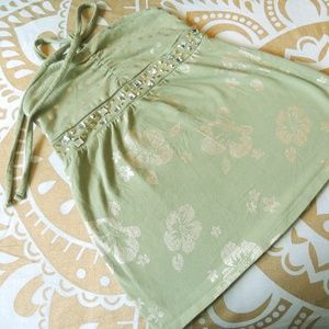 Justice halter top with rhinestone accent